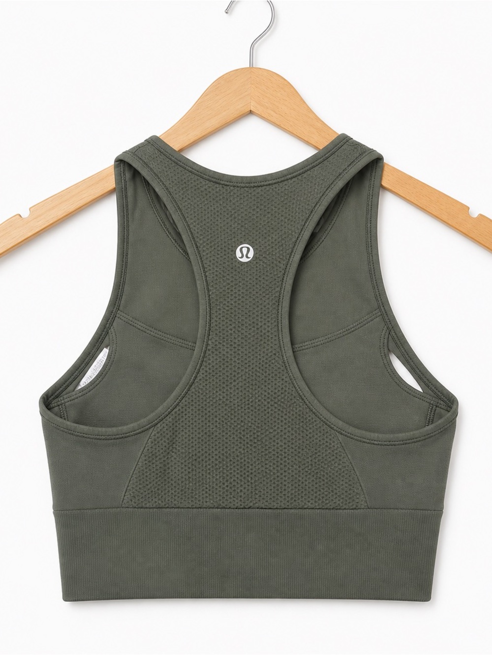 lululemon Ebb to Train Bra Grey Sage Size 4 C/D High Neck Longline - Picture 3 of 6